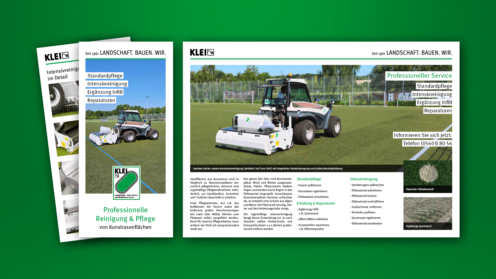 KLEI | Flyer Din Lang | Kunstrasen Reinigung